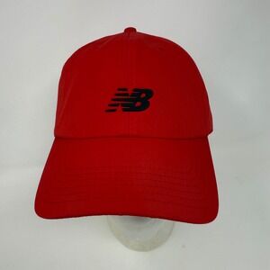 Sample New Balance Red Baseball Hat Cap Embroidered NB Logo Adjustable Strapback